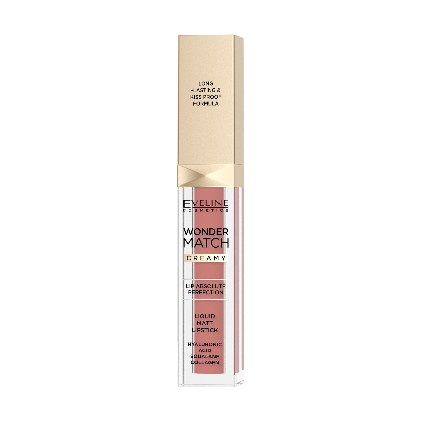 Матова рідка помада для губ Eveline Cosmetics Wonder Match Creamy Liquid Matt Lipstick 04 Halzenut, 6.8 мл